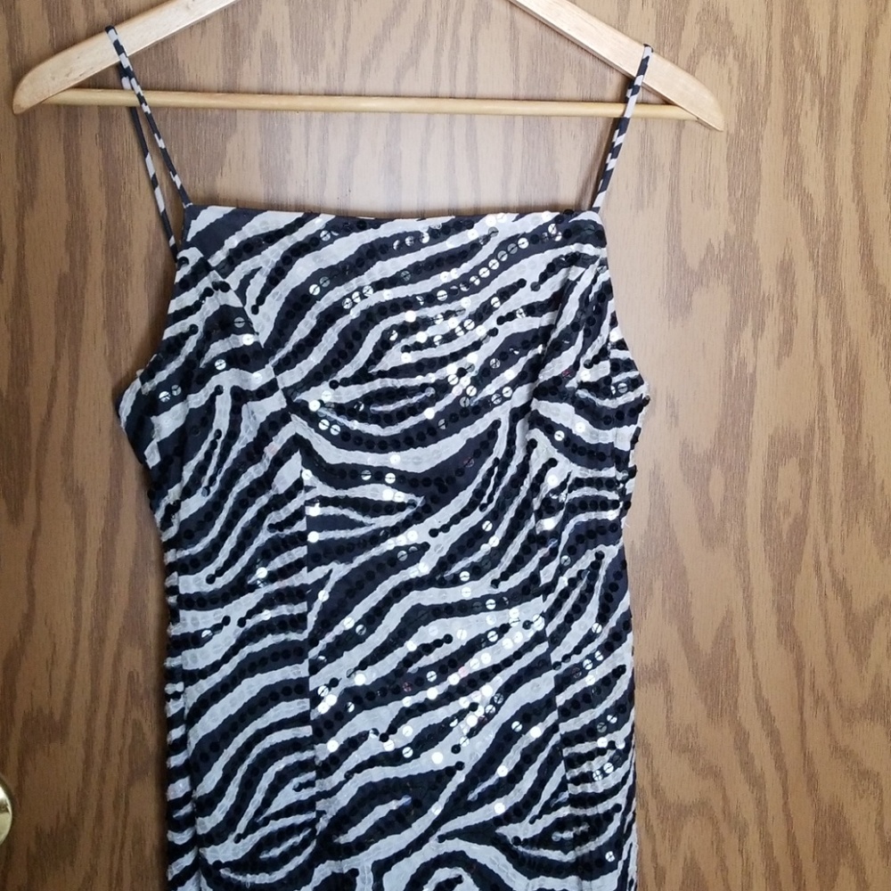 Tiffany zebra print formal gown